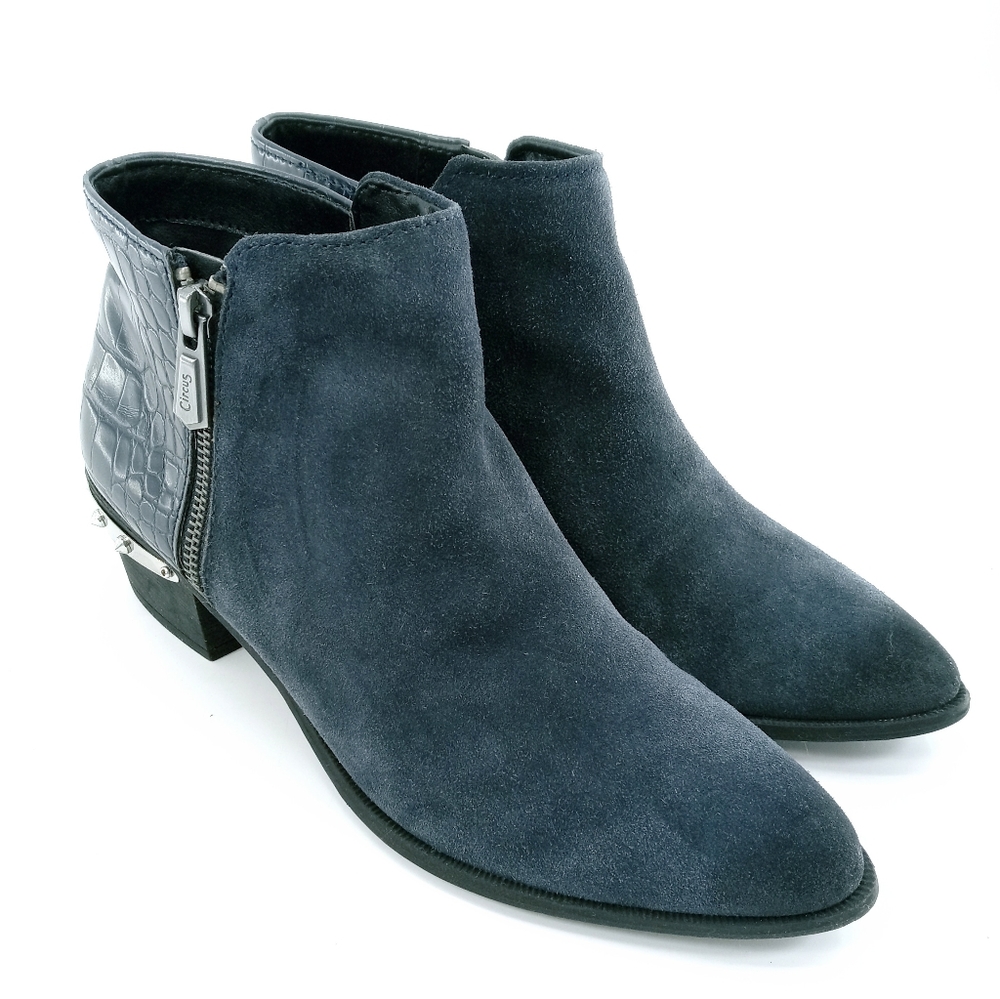 Sam Edelman circus Holt Blue Suede Ankle Boots